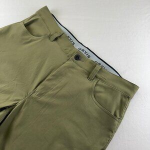 Orvis Men's Green Tech Stretch Fabric Water Repellent Trek Cargo Pants 38x29